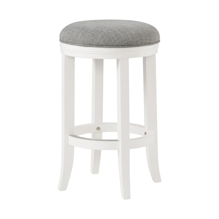 Alaterre Furniture Natick Counter Height Stool, White, 2PK ANNI03FDCR2